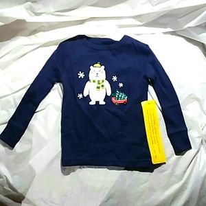 Xmas PJ Cat & Jack sleep top 18 mo l/s Polar Bear nwt